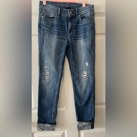 White House Black Market Denim - White House Black Market Dark Blue Slim Jeans